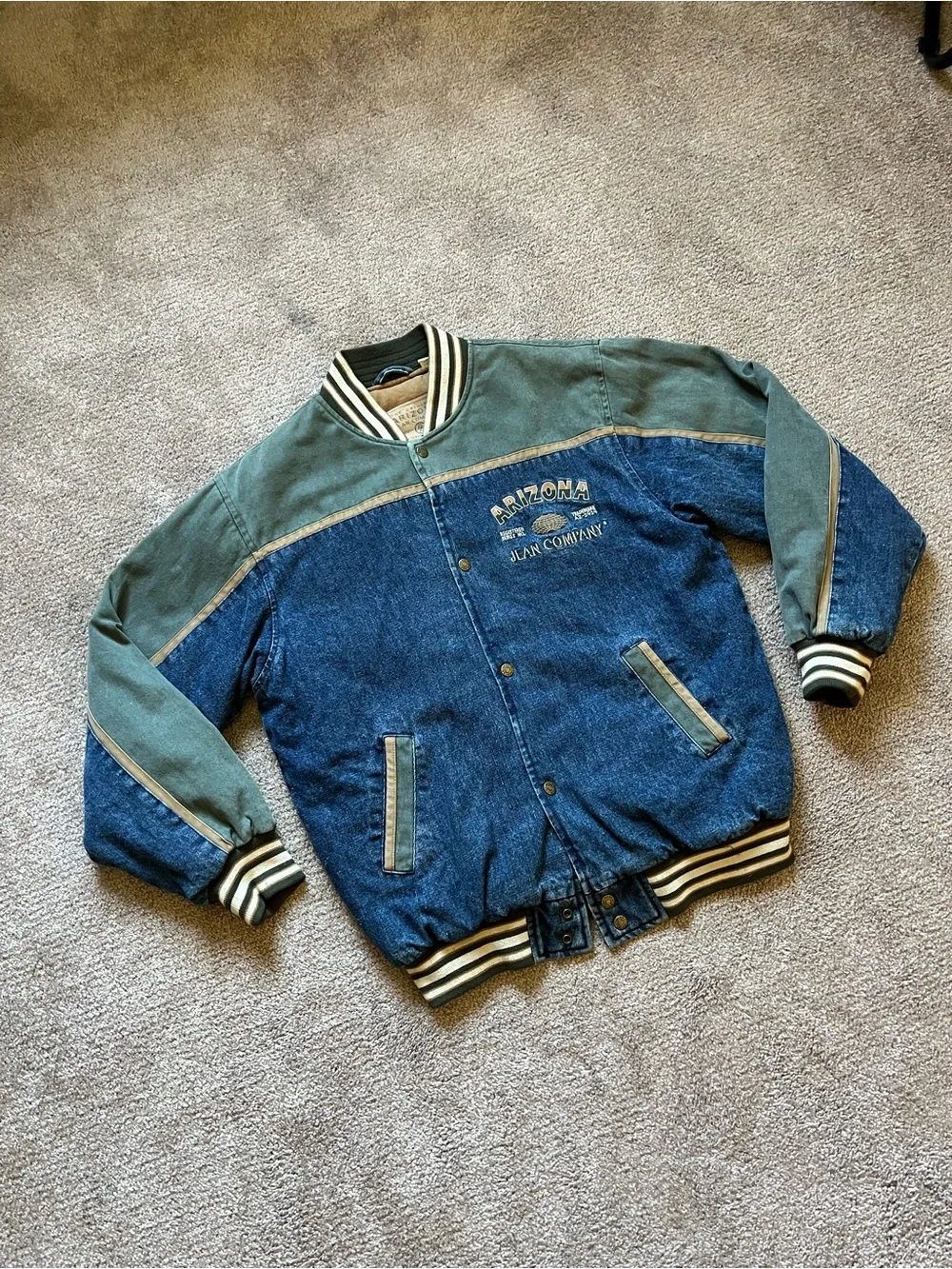 VTG 90’s Arizona Jean Co. Denim Varsity Jacket